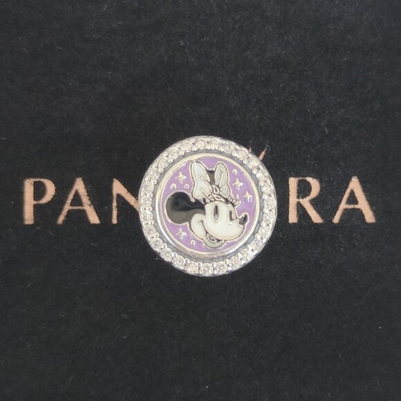 Pandora Disney 100 Disneyland Paris Charm Minnie Mouse Bead S925 Silver with box - Picture 1 of 6